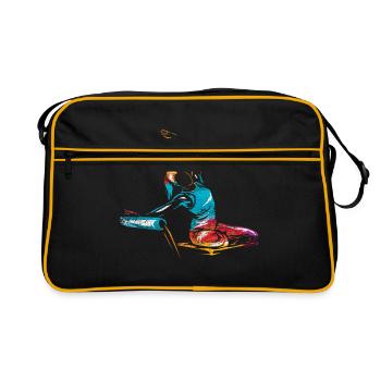 Pilates Übung - Retro Tasche - Schwarz/Gold - Vorne