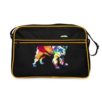 Hovawart - Sac Retro - noir/or - Devant