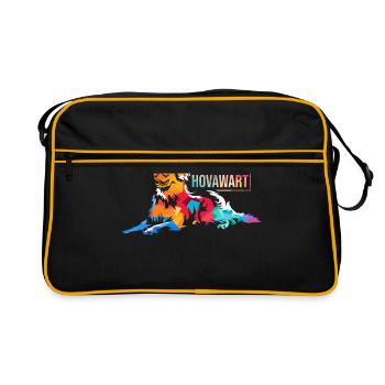 Chien Hovawart - Sac Retro - noir/or - Devant
