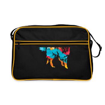 Chien Hovawart - Sac Retro - noir/or - Devant