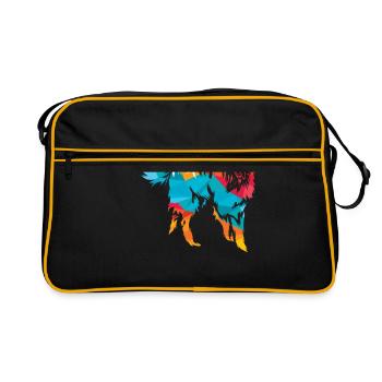 Hovawart - Sac Retro - noir/or - Devant