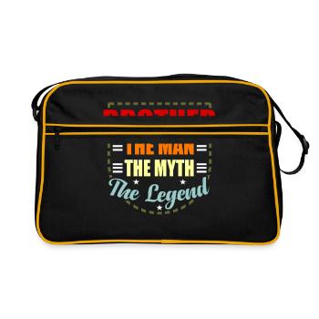 Bruder - Retro Tasche - Schwarz/Gold - Vorne