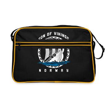 Norwegen - Retro Tasche - Schwarz/Gold - Vorne