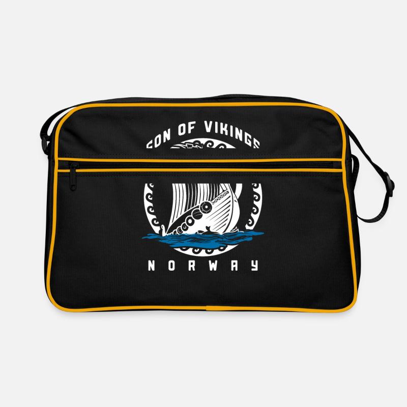 Norvège - Sac Retro - noir/or