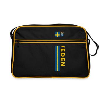 Suède - Sac Retro - noir/or - Devant