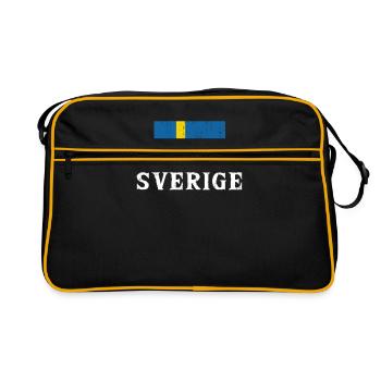 Suède - Sac Retro - noir/or - Devant