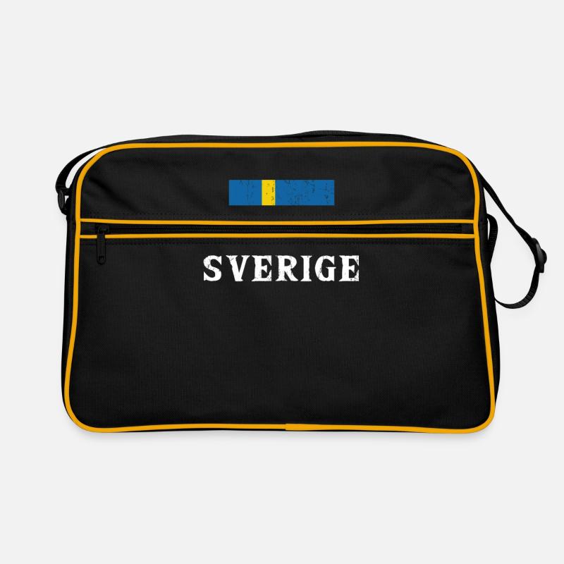 Schweden - Retro Tasche - Schwarz/Gold