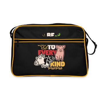 Vegan vegetarian vegan gift pasta - Retro Bag - black/gold - Front