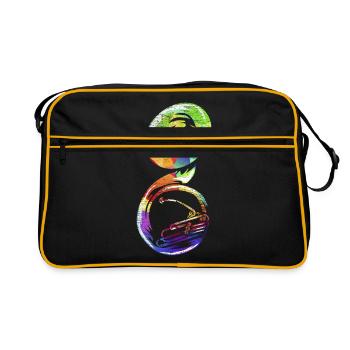 Cadeau sousaphone - Sac Retro - noir/or - Devant