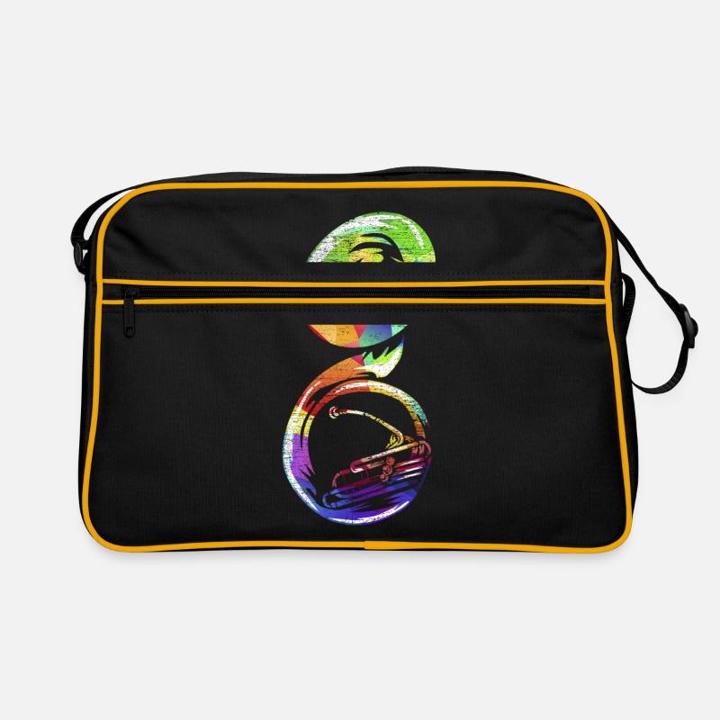 Cadeau sousaphone - Sac Retro - noir/or