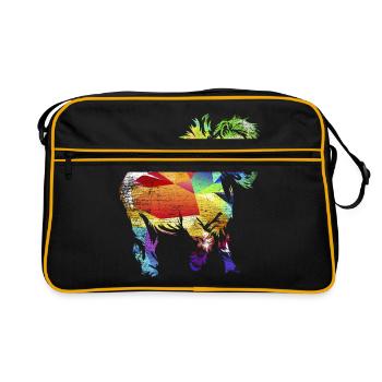 Cadeau de poney Shetland - Sac Retro - noir/or - Devant