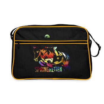 Cadeau de saut d'obstacles - Sac Retro - noir/or - Devant