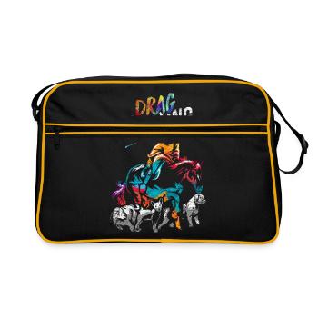 Chasse à la remorque, chasse, sport canin - Sac Retro - noir/or - Devant