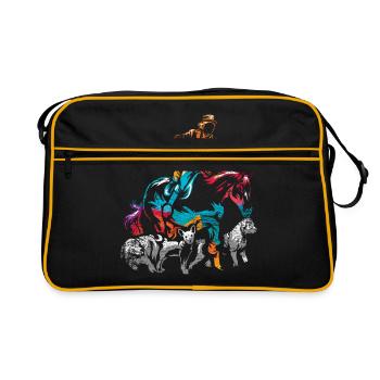 Chasse aux dragons - Sac Retro - noir/or - Devant