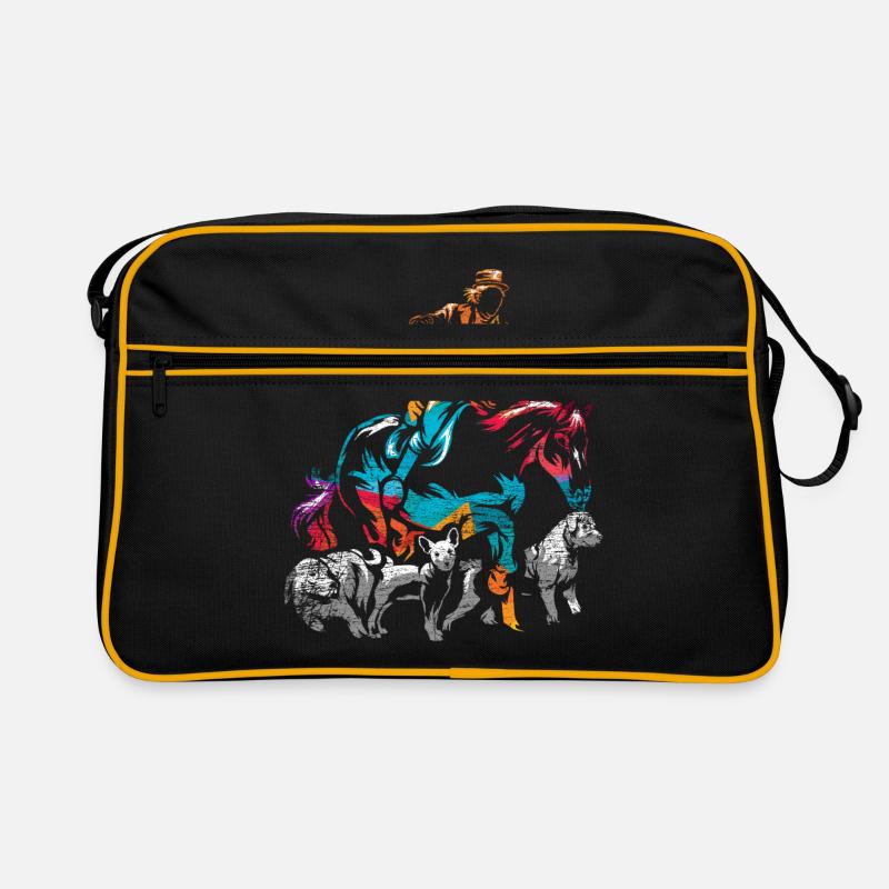 Geschenk Schleppjagd Jagdreiten Retro Tasche