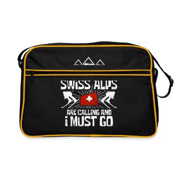 Suisse Idée de cadeau suisse - Sac Retro - noir/or - Devant
