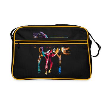 Race de cheval arabe - Sac Retro - noir/or - Devant