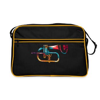 Flugelhorn gift - Retro Bag - black/gold - Front