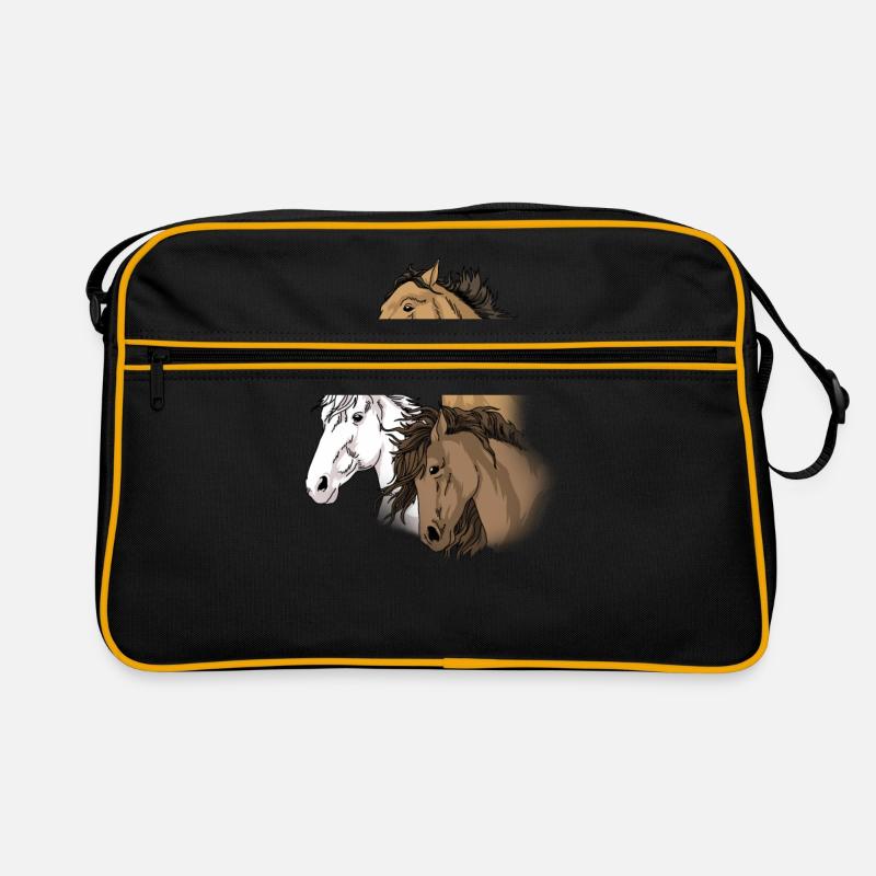 Pferdesticker Pferd Geschenk Mädchen Pferde Reiten Retro Tasche