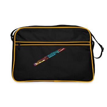Cadeau de flûtes de concert occidentales - Sac Retro - noir/or - Devant