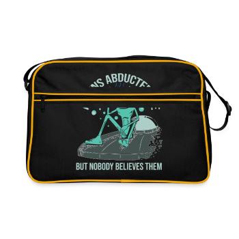 Alien spaceship Alien Ufo saucer - Retro Bag - black/gold - Front
