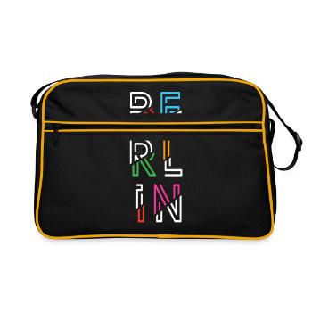 Berlin - Retro Tasche - Schwarz/Gold - Vorne