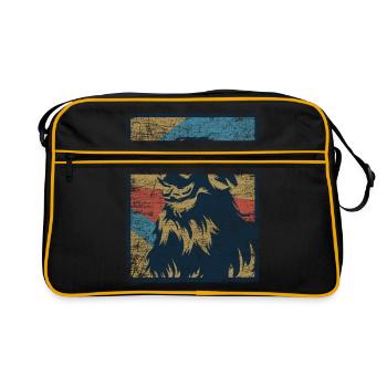 Chien Hovawart - Sac Retro - noir/or - Devant