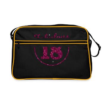 18th birthday - Retro Bag - black/gold - Front