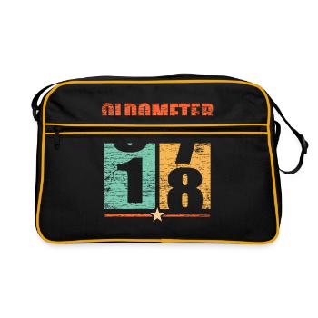 18th birthday - Retro Bag - black/gold - Front