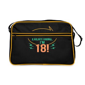 18th birthday - Retro Bag - black/gold - Front