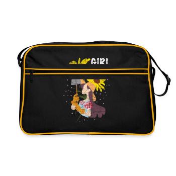 Agriculteur femme agriculteur cadeau - Sac Retro - noir/or - Devant