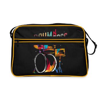 Batterie et basse - Sac Retro - noir/or - Devant