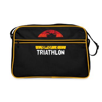 Triathlon - Retro Tasche - Schwarz/Gold - Vorne