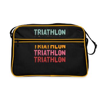 Triathlon - Retro Tasche - Schwarz/Gold - Vorne