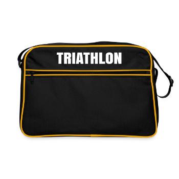 Triathlon - Retro Tasche - Schwarz/Gold - Vorne