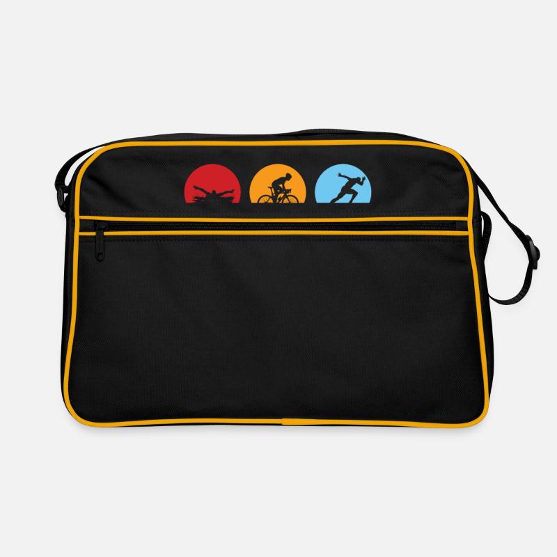 Triathlon - Retro Tasche - Schwarz/Gold