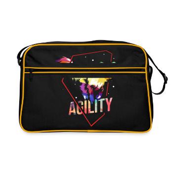 Agilité du chien - Sac Retro - noir/or - Devant