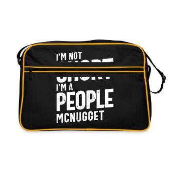 Je ne suis pas petit, je suis un cadeau drôle de People McNugget - Sac Retro - noir/or - Devant