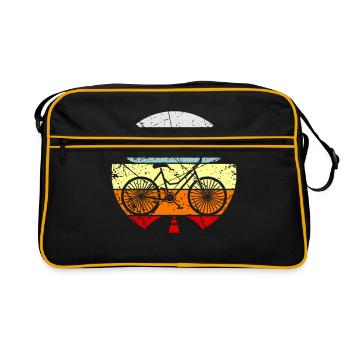 Idée cadeau vélo roue vélo - Sac Retro - noir/or - Devant