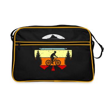 Cadeau de cadeau de vélo de vélo de roue de vélo de montagne - Sac Retro - noir/or - Devant