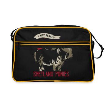 poney Shetland - Sac Retro - noir/or - Devant