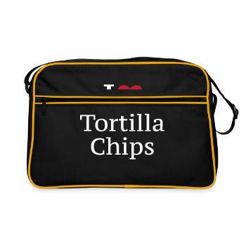 Tortilla Chips - Retro Tasche - Schwarz/Gold - Vorne