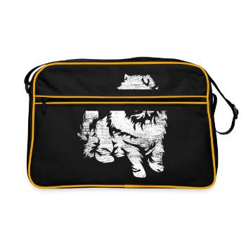 Chow Chow Cadeau de chien - Sac Retro - noir/or - Devant