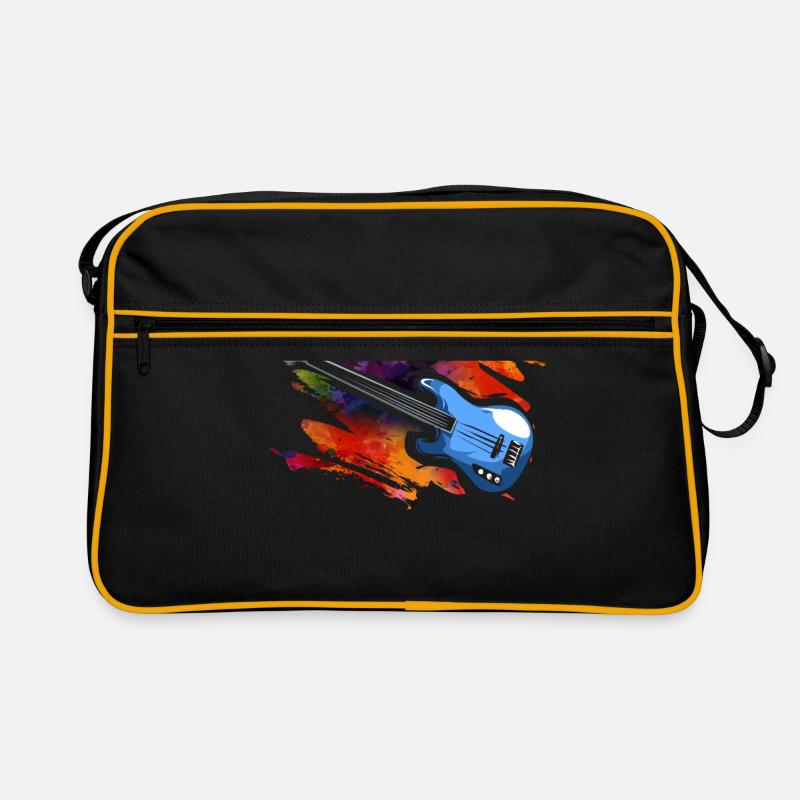 E-Bass - Retro Tasche - Schwarz/Gold