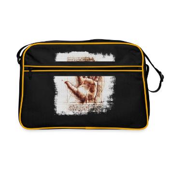 Leonardo da Vinci - Retro Tasche - Schwarz/Gold - Vorne
