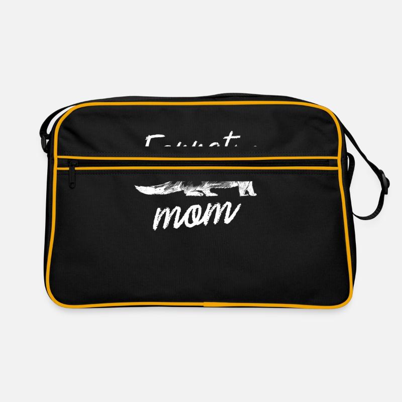 Frettchen - Retro Tasche - Schwarz/Gold