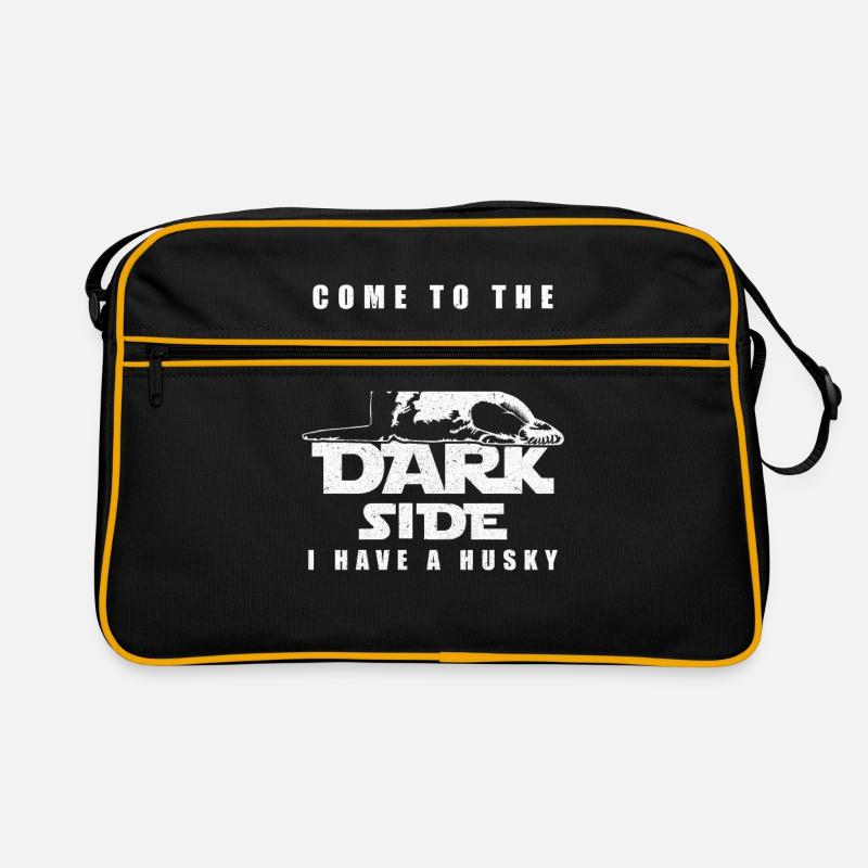 Husky sled dogs Retro Bag