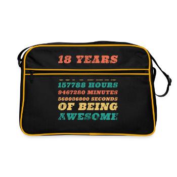 18th birthday - Retro Bag - black/gold - Front