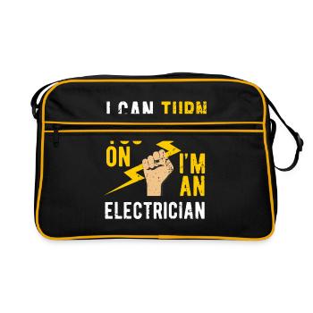 Électricien électricien - Sac Retro - noir/or - Devant