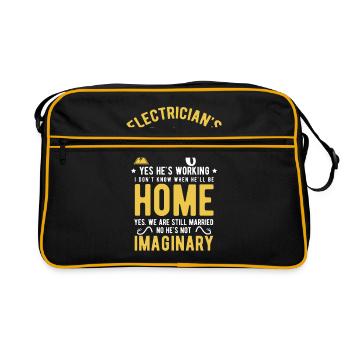 Électricien électricien - Sac Retro - noir/or - Devant